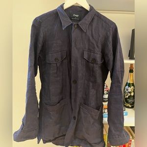Drakes Herringbone Overshirt